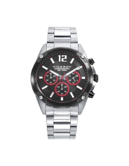 Viceroy Watch 401397-55 Men's Steel with Black IP Bezel